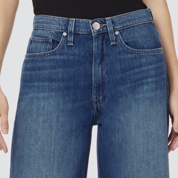 Hudson Jeans Jodie High Waist Wide Leg Flare in Deep Blue Lakely - Picture 5 of 17